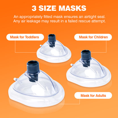 Sonmol Automatic Anti Choking Device with 3 Masks, Wall Mount Included